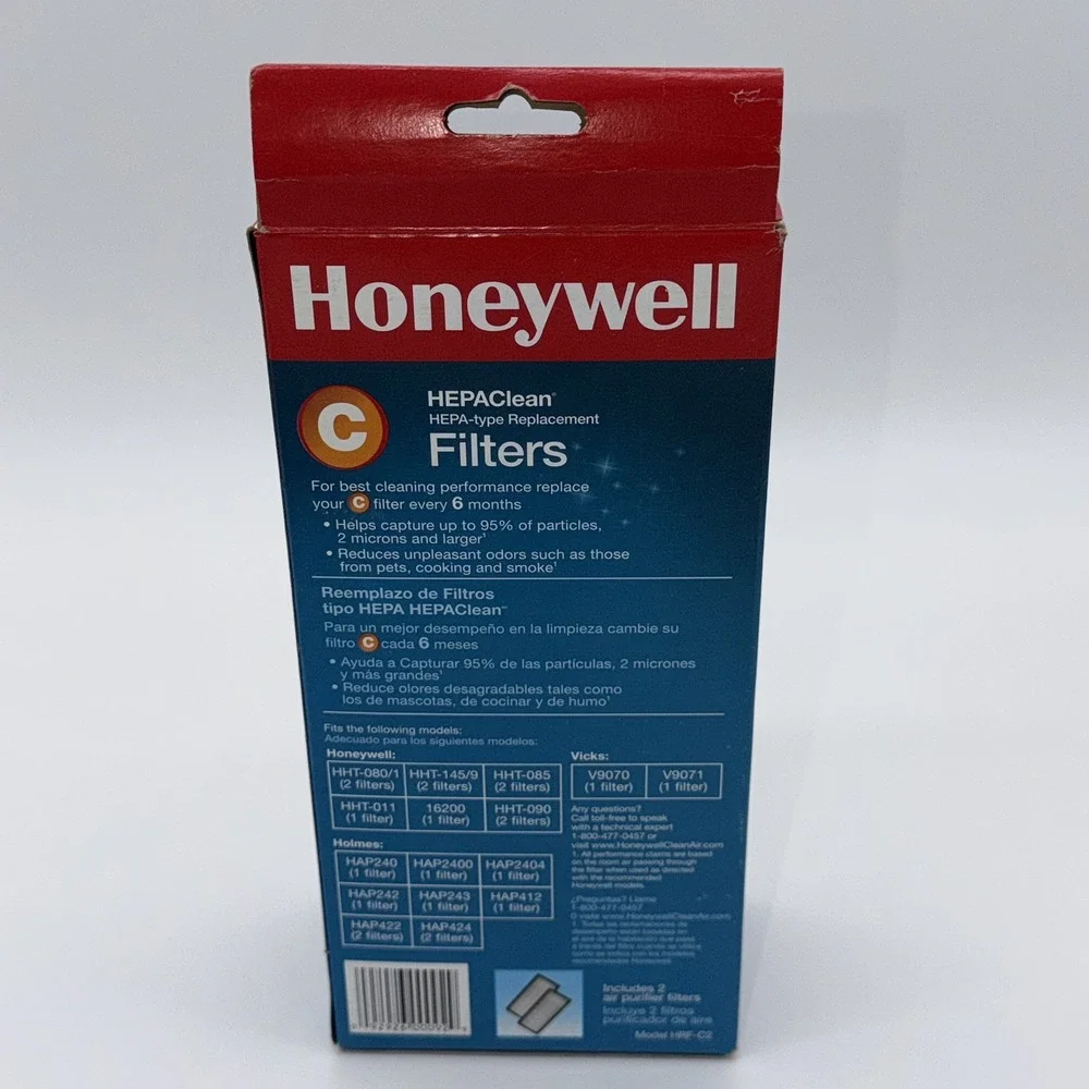 Honeywell HRF-C2 HEPAclean Type C Air Purifier Replacement Filters 2 Pack NEW